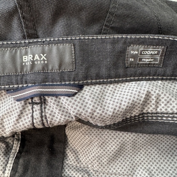 BRAX Feel Good Men's Cooper Casual Patterned Dress Pant Black Size Tag: 34/30 - Picture 6 of 13